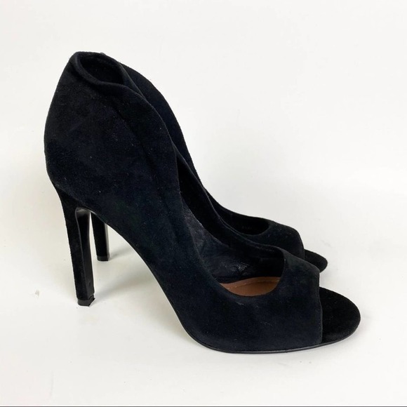 Vince Camuto Karolynn Black Suede Leather Heels size 6.5 - Picture 4 of 8